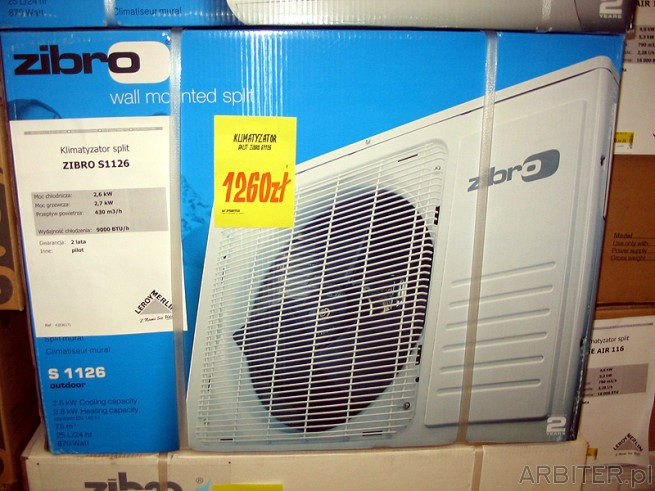 Klimatyzator Zibro do nabycia w cenie 1260PLN - również z Pompą ciepła (możliwość ...
