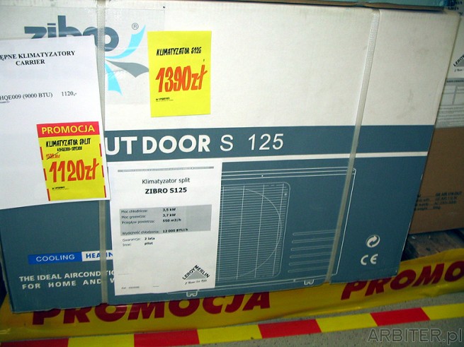 Klimatyzator Zibro Split S125 cena 1390PLN - moc 3,5kW