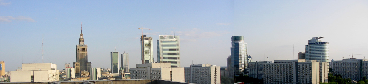 Warszawa - widok na Pałac kultury i okolicę - zdjęcie 
