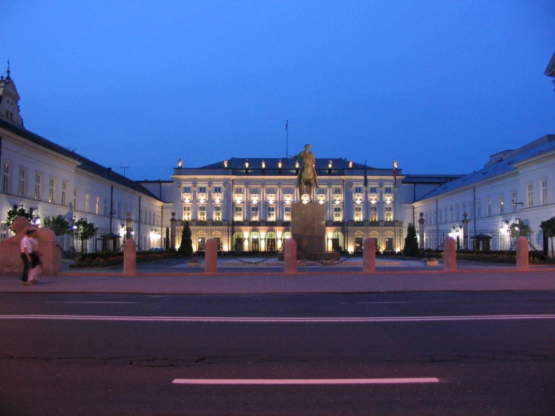 Pałac Prezydencki - Warszawa nocą