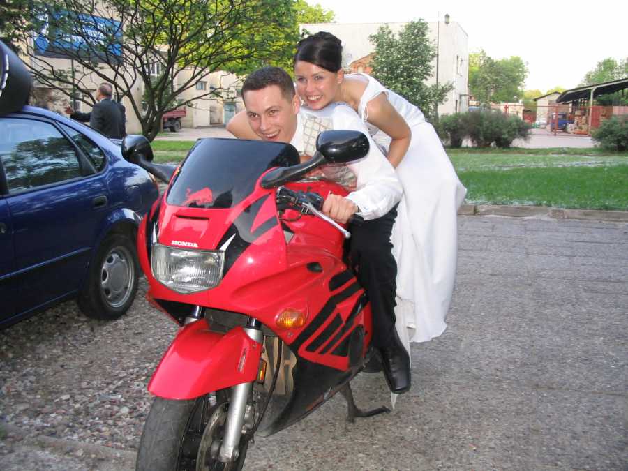 Asia i Maciek na motorze