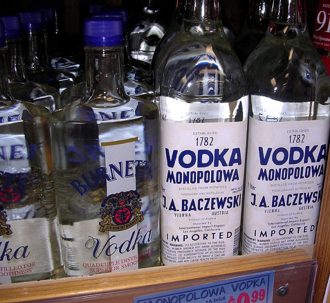 Vodka monopolova J.A. Baczewski - do nabycia w USA