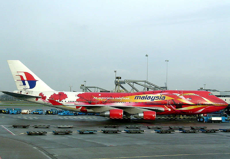 Malaysia - linie lotnicze. Podobało nam się malowanie tego samolotu