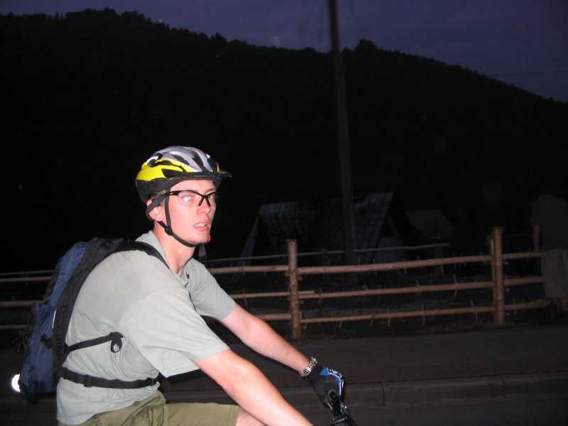 Szczawnica nocą na rowerze