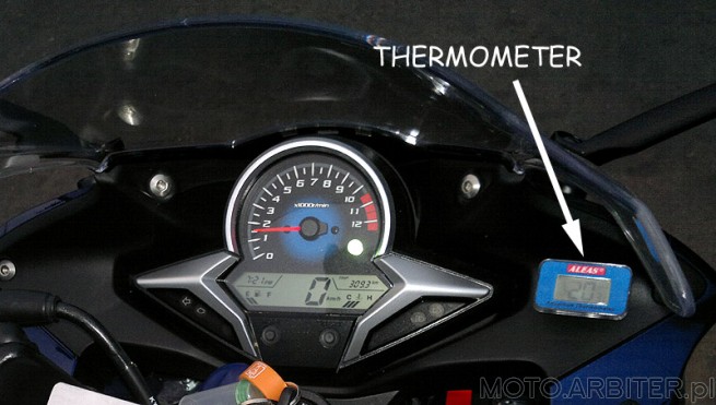 Termometr w motocyklu